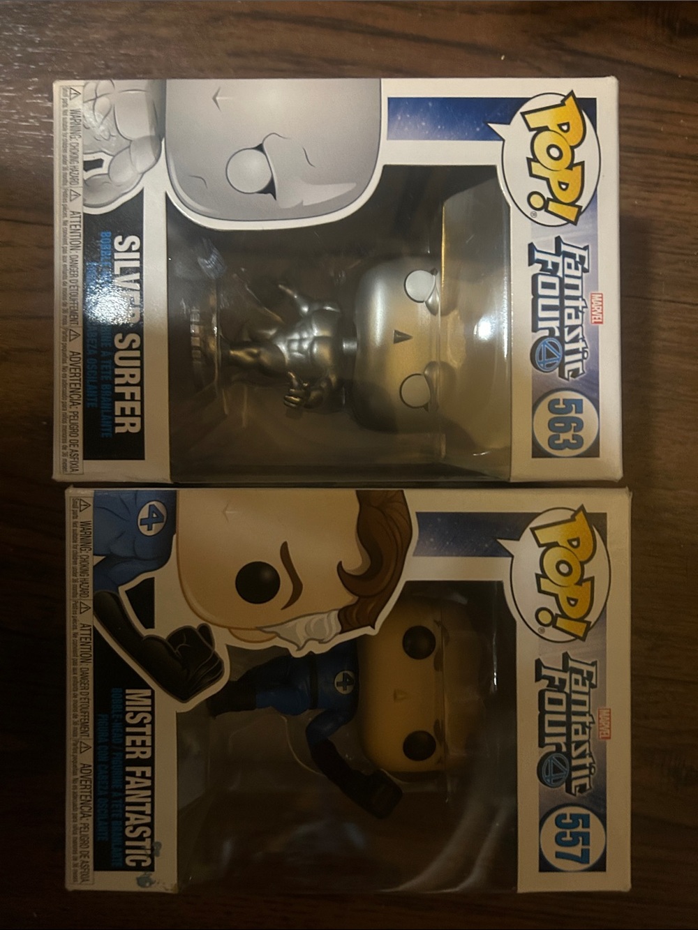Funko Marvel Fantastic Four Bundle Silver Surfer #563 & Mister Fantastic #557
